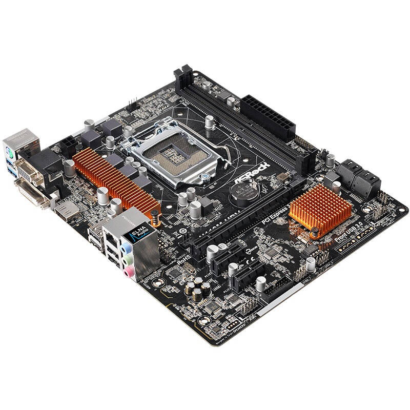 华擎(asrock)h110m-hdv主板 ( intel h110/lga 1151 )