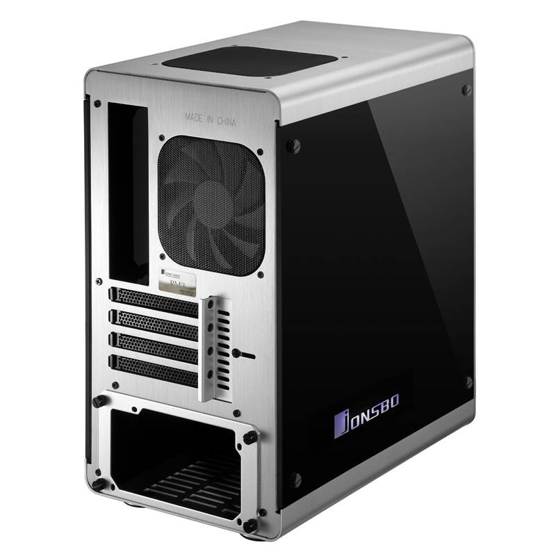 乔思伯(jonsbo)rm3 全铝m-atx机箱 银色 双侧钢化玻璃大侧透