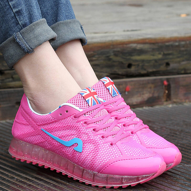 飞创2016春夏季新款透气网纱休闲鞋女网鞋女透气鞋跑步鞋网状运动网鞋