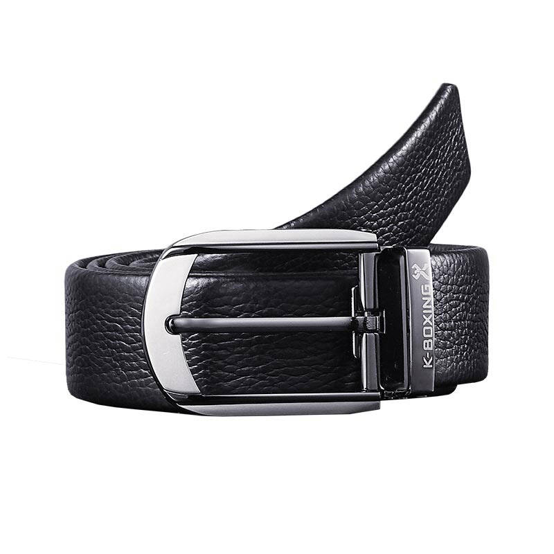 劲霸男装k-boxing 劲霸皮带 时尚合金针扣男士腰带|ncdu3266 黑色