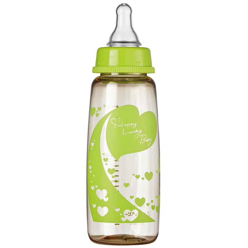 日本原装进口啾啾(chuchubaby)新潮妈妈标准口径ppsu奶瓶240ml(绿色)