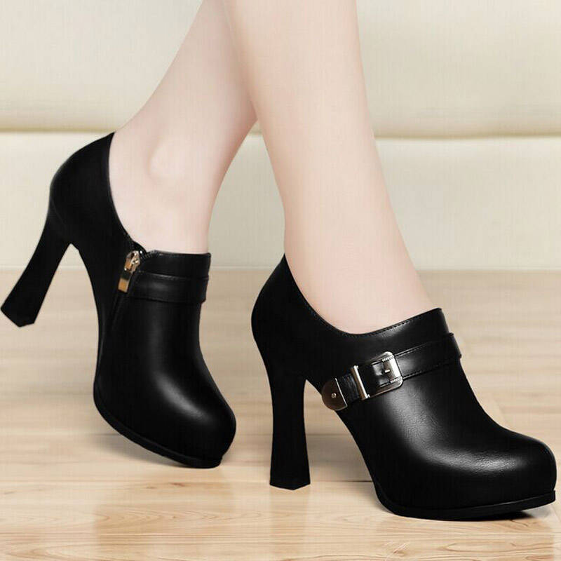 2015秋季新款欧美女高跟单皮鞋 细跟防水台婚庆夜店时尚女单鞋韩版