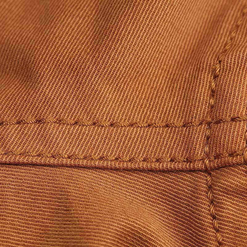 kama 卡玛 冬装美式休闲中腰直筒修身百搭男休闲裤 2414313 棕色 36