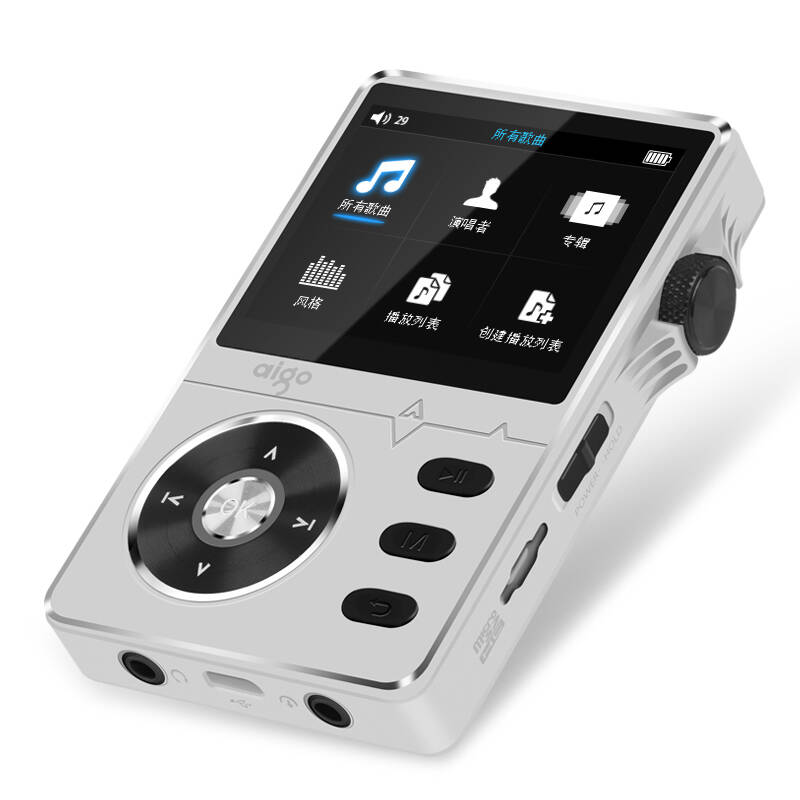 爱国者(aigo)hifi无损音乐播放器 多媒体高音质便携式mp3-108 银色