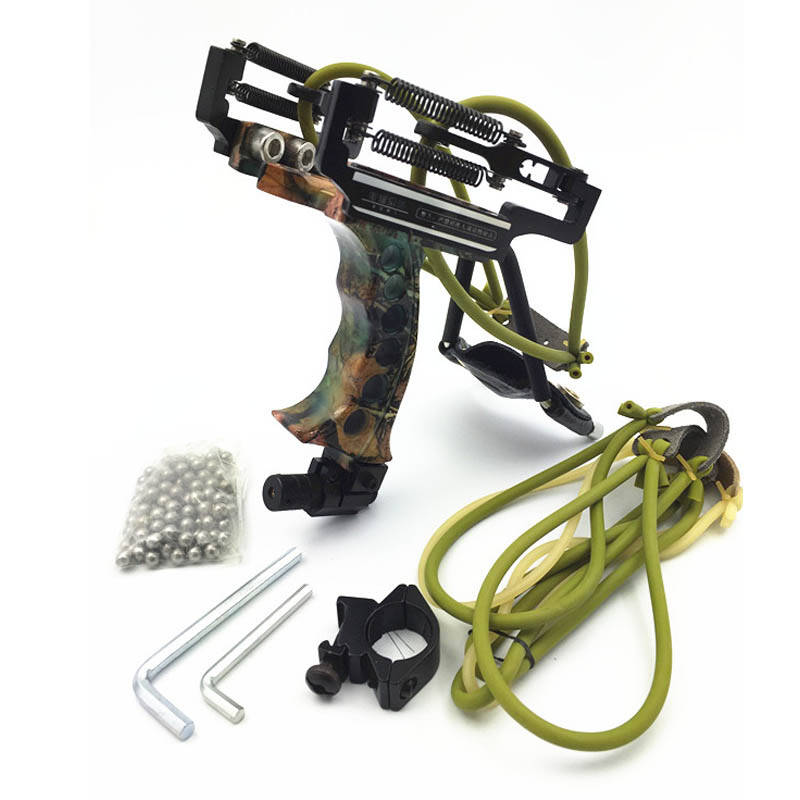 阿利不锈钢教官三代重型弹弓 (配有红外线)弹簧重弓 竞技比赛弹弓