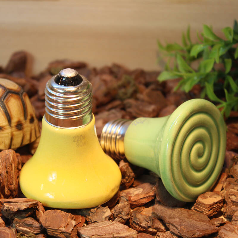 爬虫灯爬虫用品饲养箱陶瓷加热灯uva陆龟蜥蜴蜘蛛保温灯宠物加热 彩陶