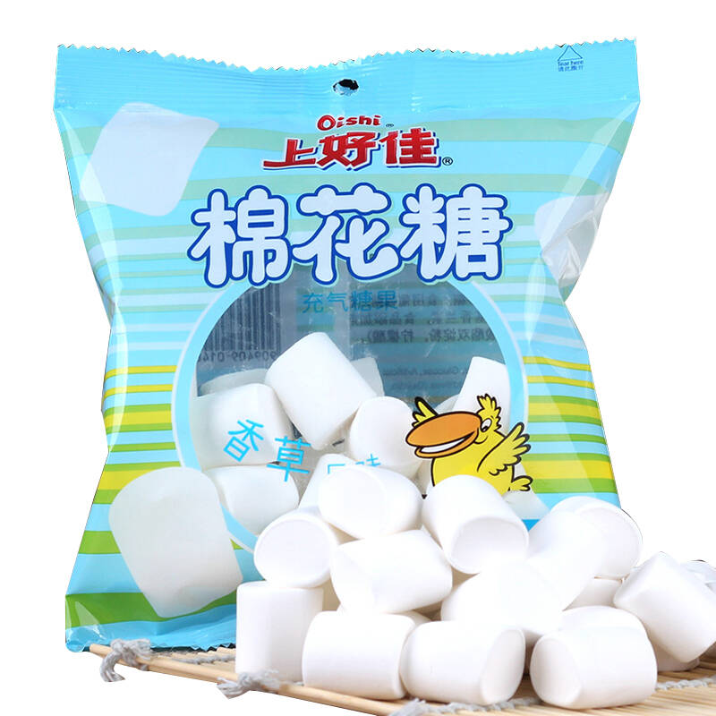 上好佳棉花糖80g/袋 水果味软糖冰淇淋糖果 结婚庆喜糖果充气糖果