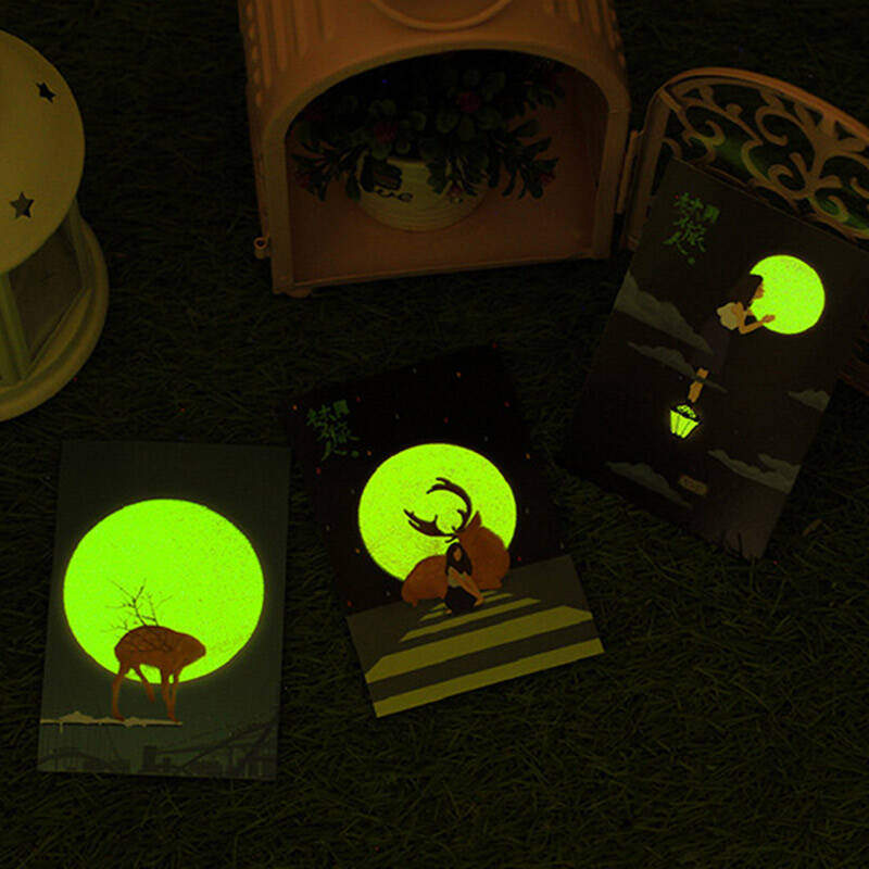 盒装明信片夜光(30张)创意贺卡夜光卡片 梦旅人