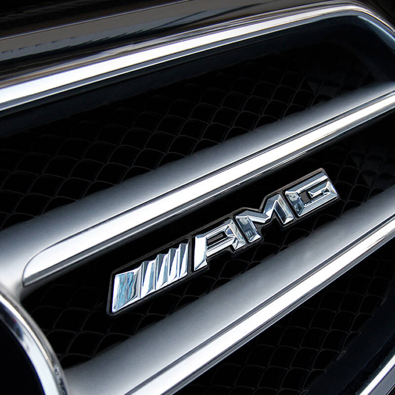 专用于奔驰车标中网标gla glk e a b级 新c级改装 amg金属贴标志 合金