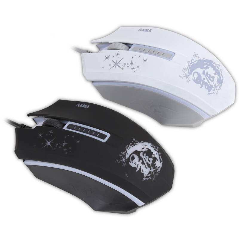 先马(sama)星辰v3七彩时尚游戏鼠标人体工学设计便捷安装 天蓝色