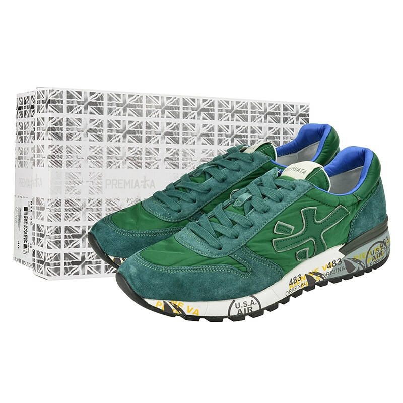 premiata 普拉米亚达 男士牛皮墨绿色 mick 运动鞋 休闲鞋 1449 42码