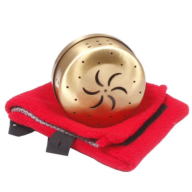 艾怡佳 无烟随身灸加厚纯铜艾灸盒滤烟环保灸温灸器艾灸器具