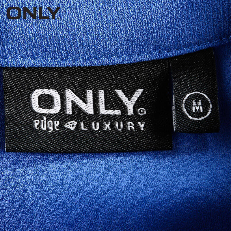 only春夏新品镂空铆钉装饰雪纺连衣裙裙子女e|114207109 030蓝 165