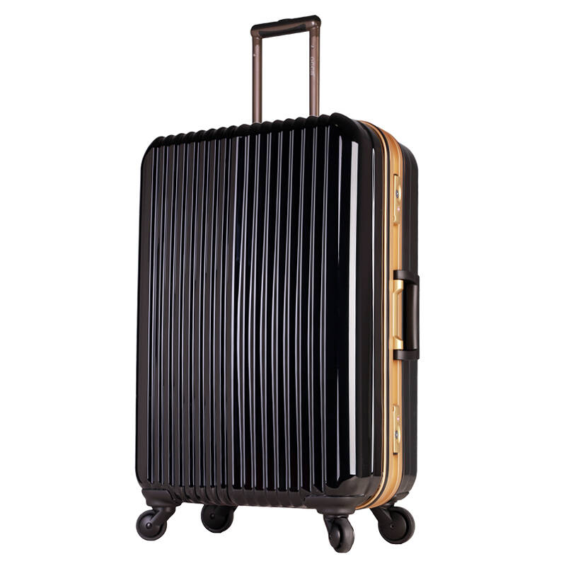 occa拉杆箱女旅行箱万向轮深框时尚商务20寸登机箱男行李箱高档黑色金