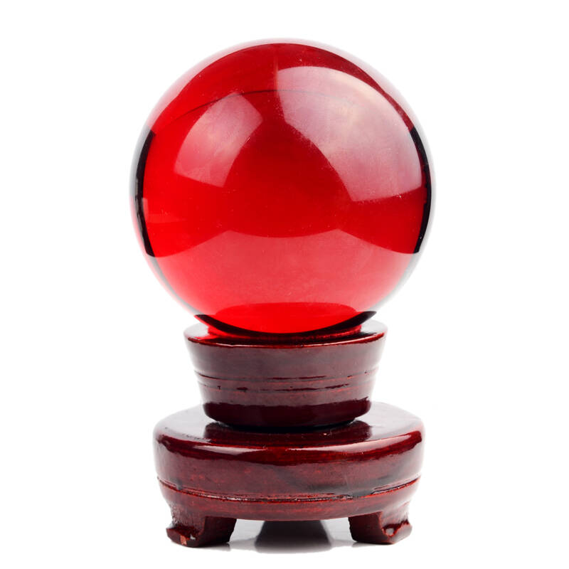 风水阁 鸿运当头红水晶球摆件 风水球摆件招财家居工