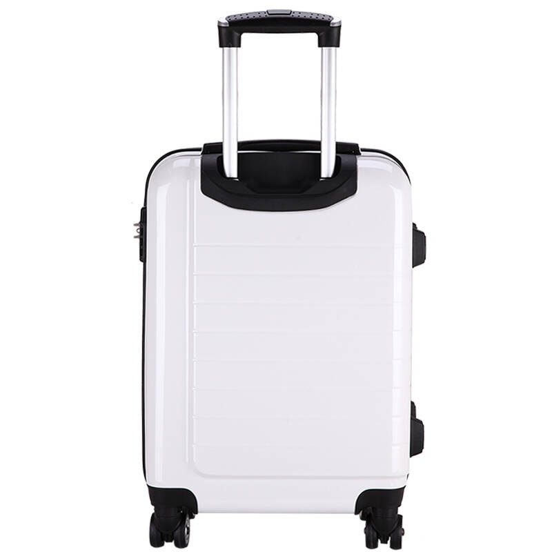 爱华仕拉杆箱万向轮拉杆箱男abs pc登机旅行箱女行李箱6100 白色 28寸