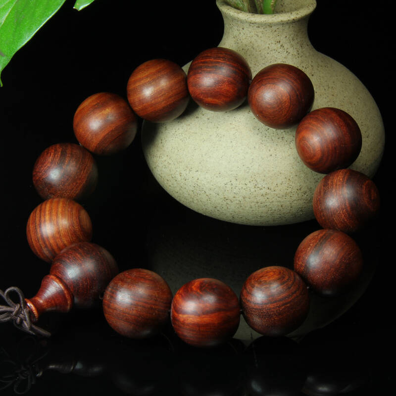 缘谛小叶红檀木佛珠手串男士款文玩木质手链18mm 20mm*12颗