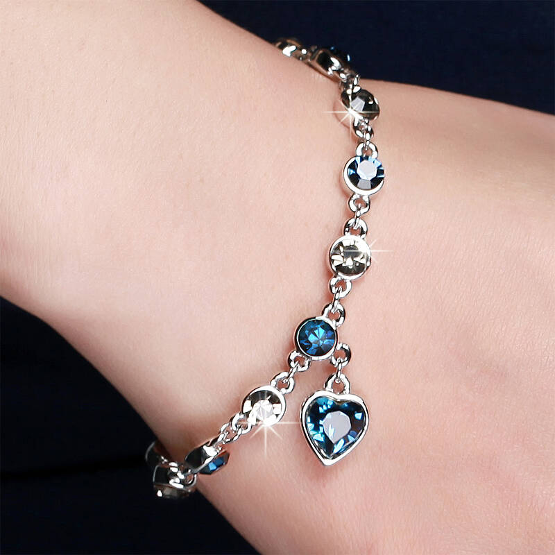 静风格施华洛世奇元素水晶手链 女 星座 饰品手饰 生日礼物 双子座