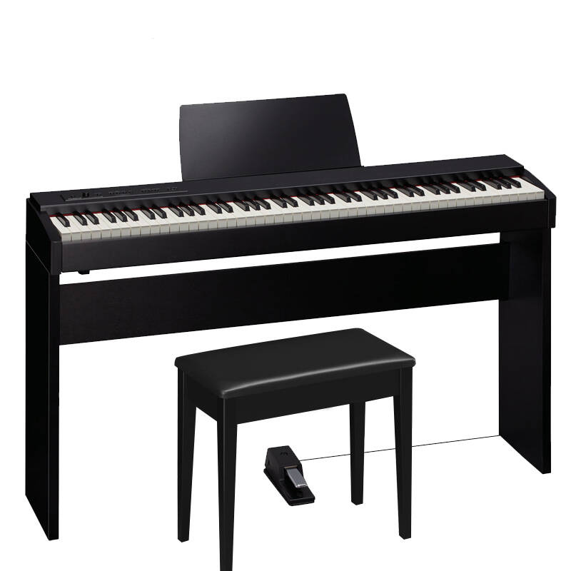 roland罗兰电钢琴 f-20 f20 黑色主机 木架 单踏板
