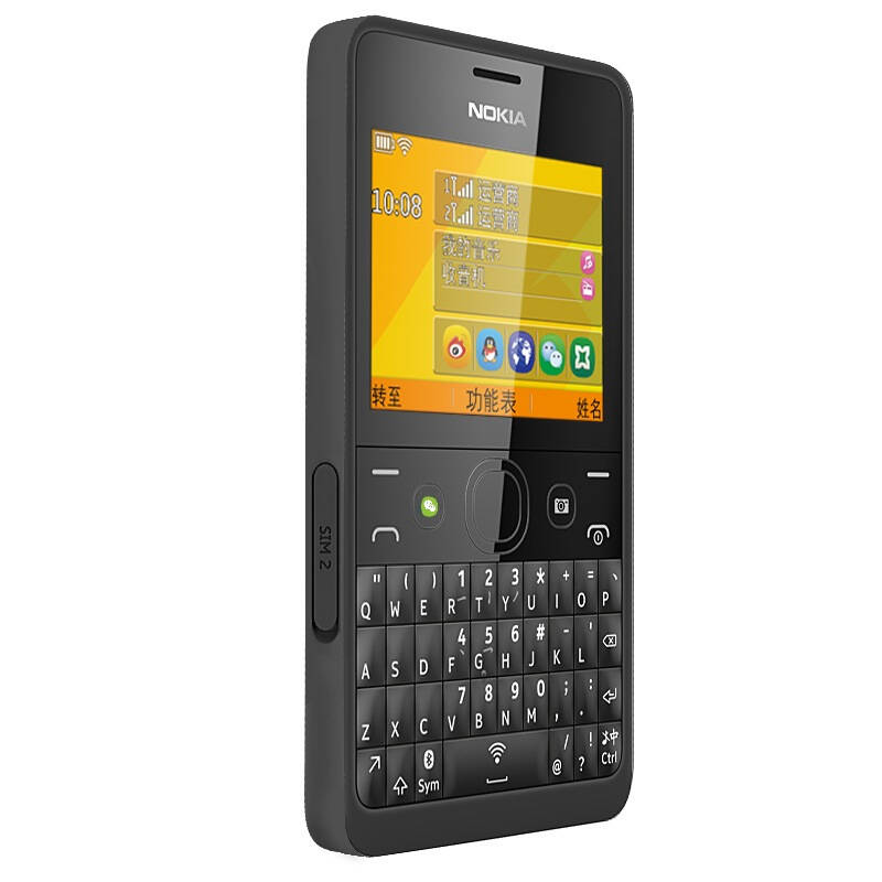 【微信版】诺基亚(nokia) asha 210 (rm-924) 黑色 移动联通2g手机