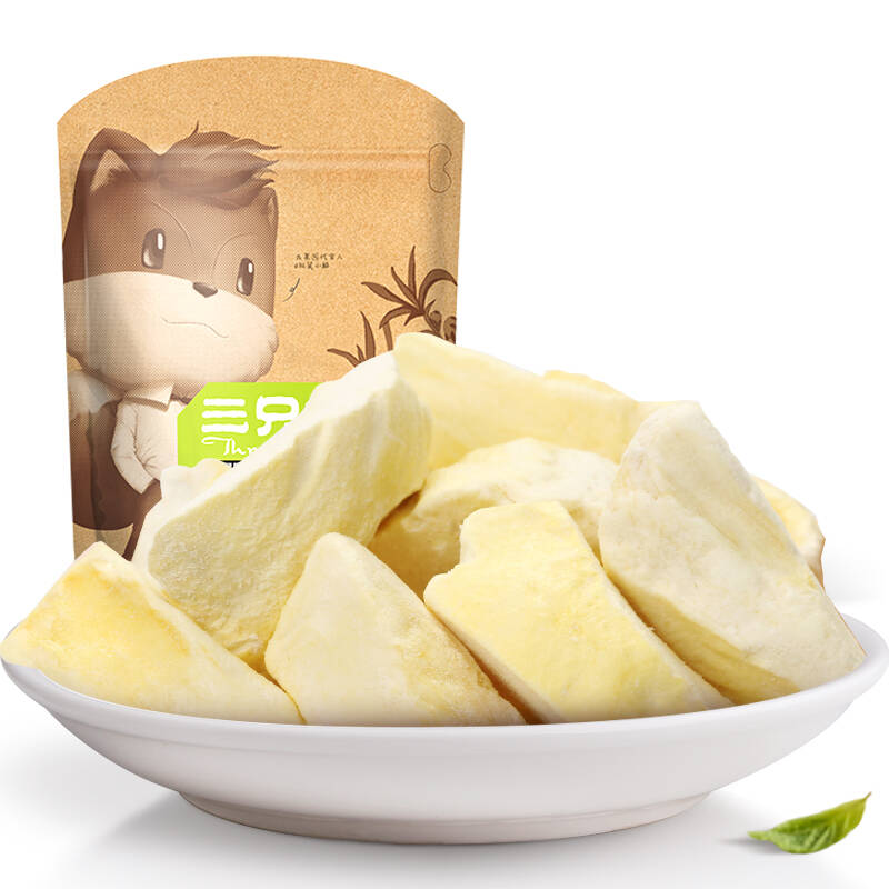 【京东超市】三只松鼠 蜜饯果干 休闲零食 冻干榴莲36g/袋