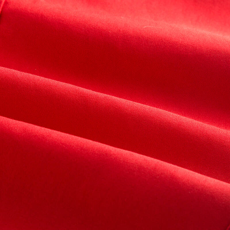 拉夏贝尔拉贝缇新款 经典纯色修身小脚休闲裤 女 大红 m