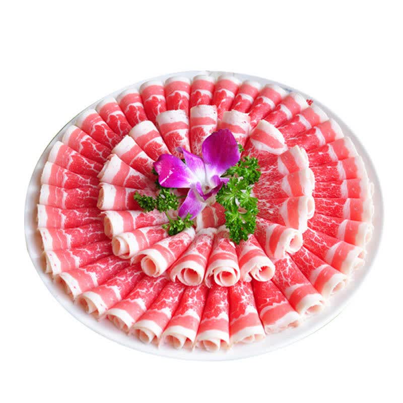 唐人基 鲜嫩羔羊肉卷200g*2盒 豆捞菜品精选新鲜羊肉片 涮火锅食材