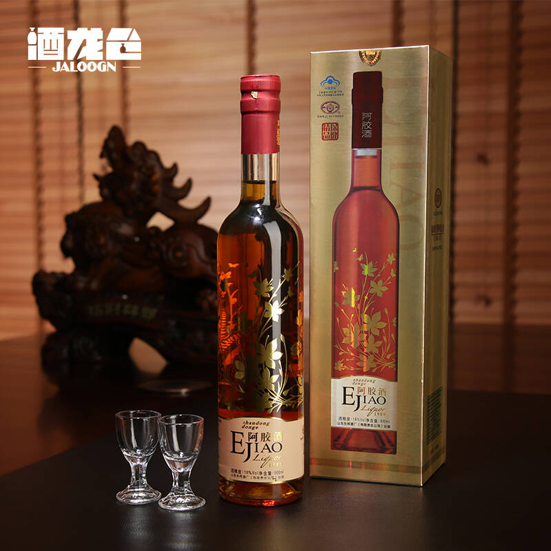 酒龙仓 琉璃井山东东阿阿胶酒18度500ml