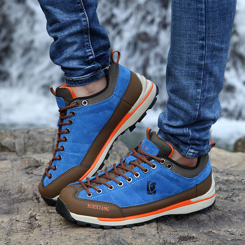 雪象户外 情侣登山鞋 新款情侣旅游鞋 防滑耐磨男女越野徒步鞋 运动