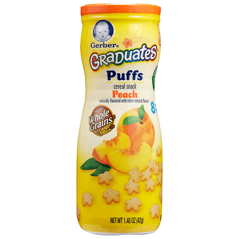 gerber 嘉宝 星星泡芙饼干 42g(水蜜桃口味) 19.