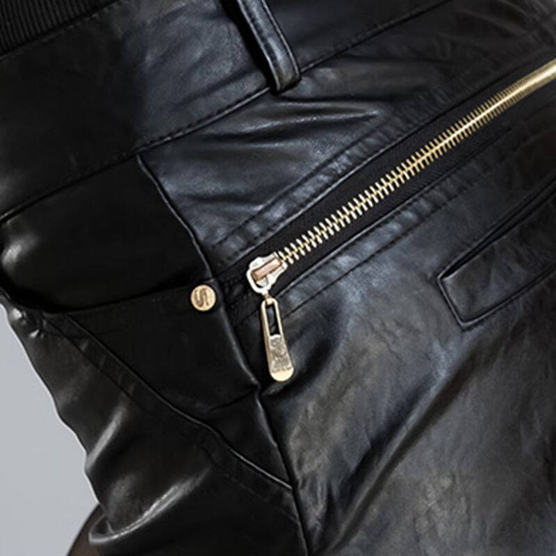 慕灵 皮短裤2015新款秋冬女装韩版修身pu皮裤显瘦大码休闲裤打底裤靴