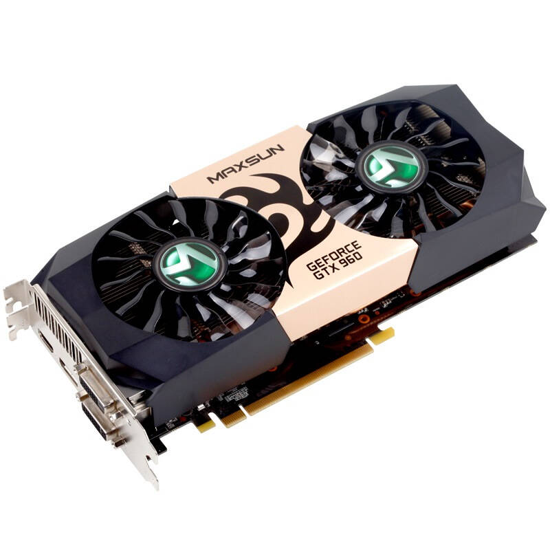 铭瑄(maxsun)gtx960巨无霸4g 1127-1178/7010mhz/4g/128bit gddr5显卡