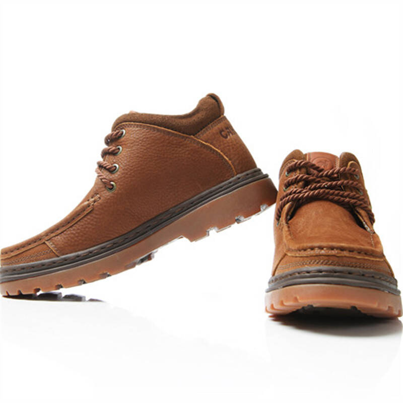 cantorp2015秋冬新款肯拓普骆驼户外男式中高帮休闲鞋t541913322 棕色