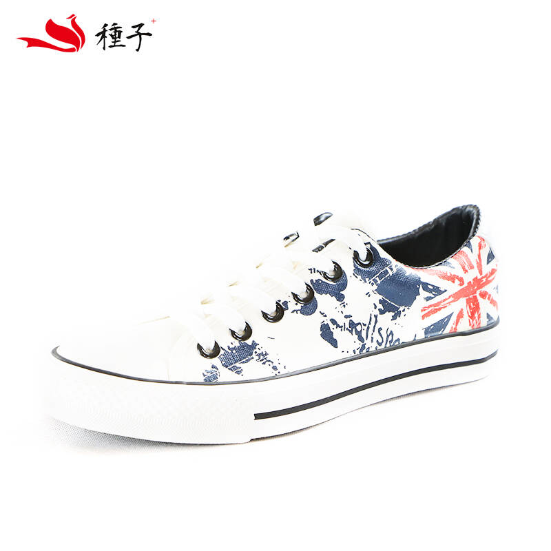 抽象鸟 2016春新款低帮帆布鞋 男鞋夏男士休闲鞋韩版鞋子男米字印花
