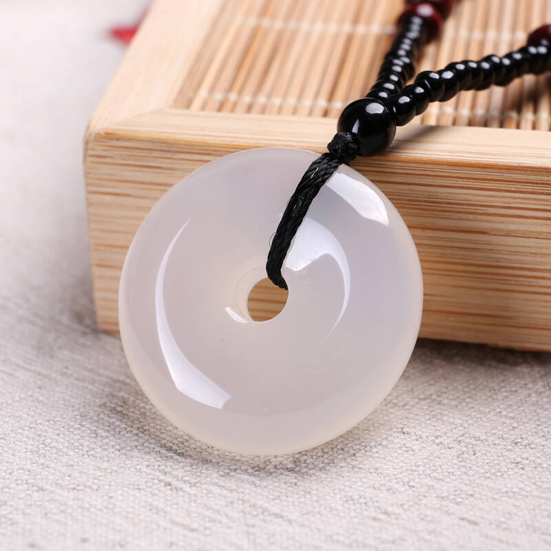 印象眸 天然玉髓平安扣吊坠