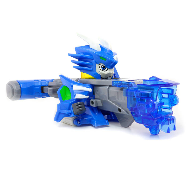 艾力达 激战奇轮2烈焰蓝龙奇轮战神 对战机器人合体连射武装套装男孩