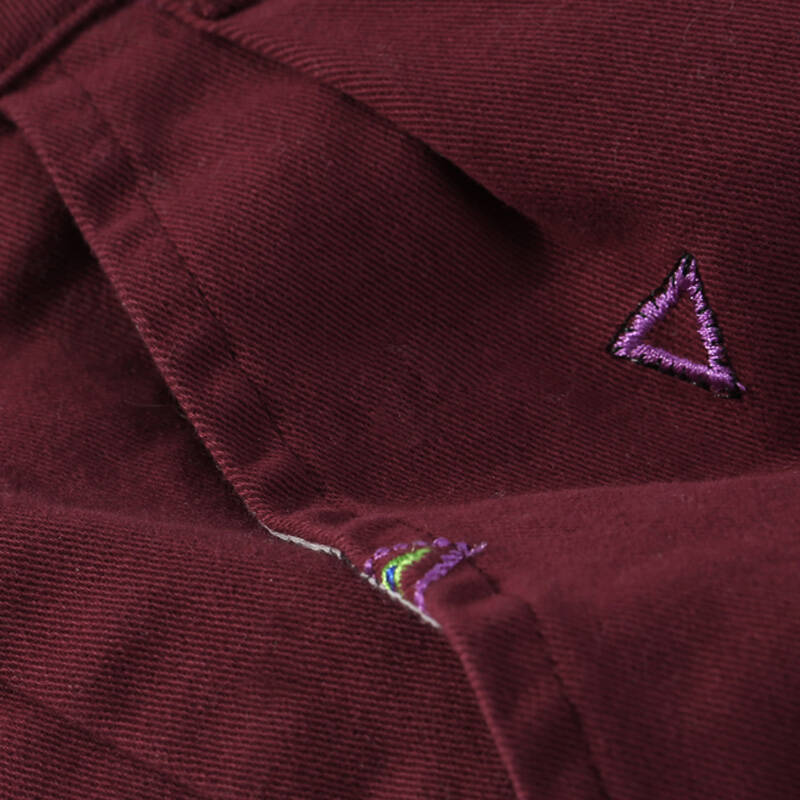 香水皇后 新款冬装 女甜美简约刺绣修身百搭休闲裤 1548990 浆果紫 s