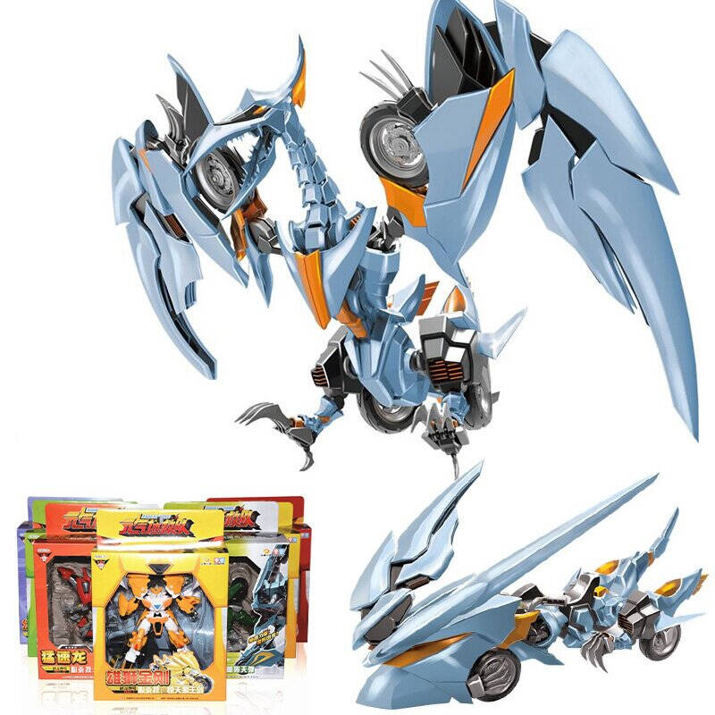 勇者3变形玩具金刚 百变机兽雄狮飞鹰金刚机器人男孩玩具 5寸虎鲨金刚