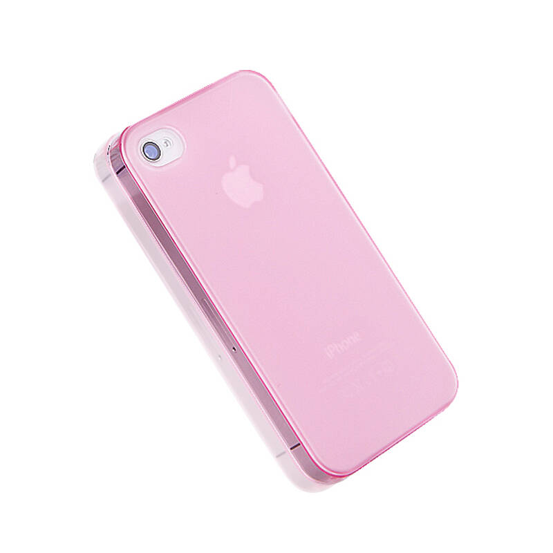 糖果色透明清水手机硅胶套软套 适用苹果手机iphone5/iphone5s 粉色