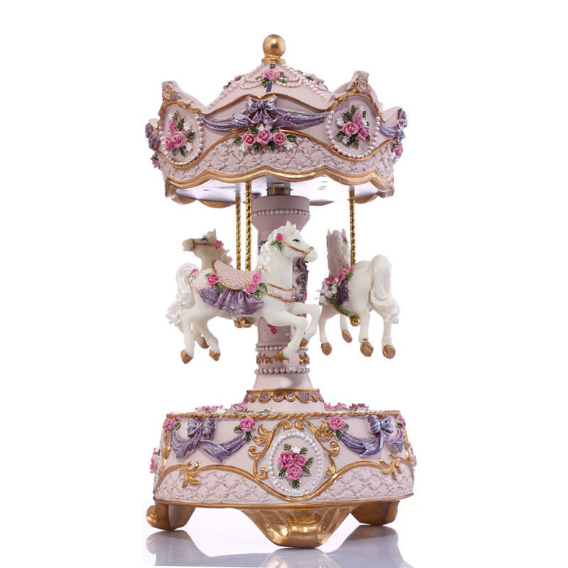 清凉音 旋转木马音乐盒八音盒命运交响曲同款送女友生日礼物创意礼品