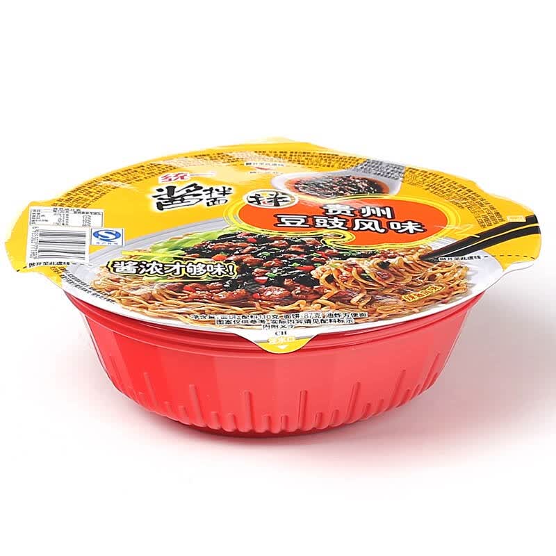 统一 方便面 酱拌面 贵州风味豆豉味 110g碗装