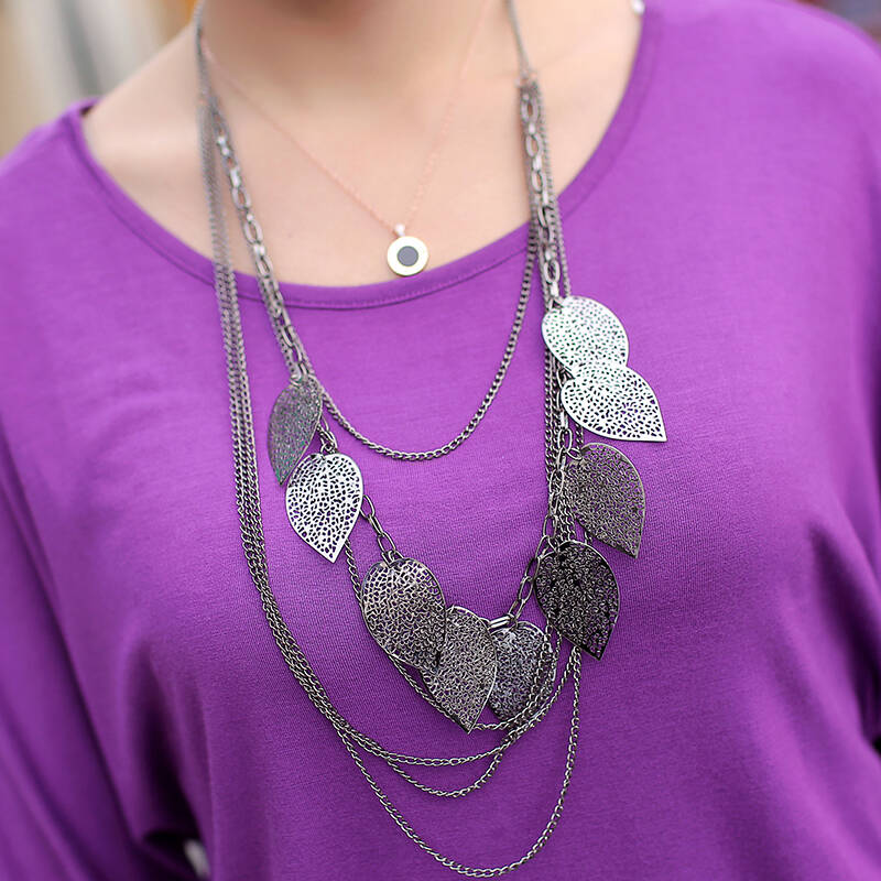 澳可罗宾 七分袖t恤女宽松 加肥加大码蝙蝠衫 紫色 l