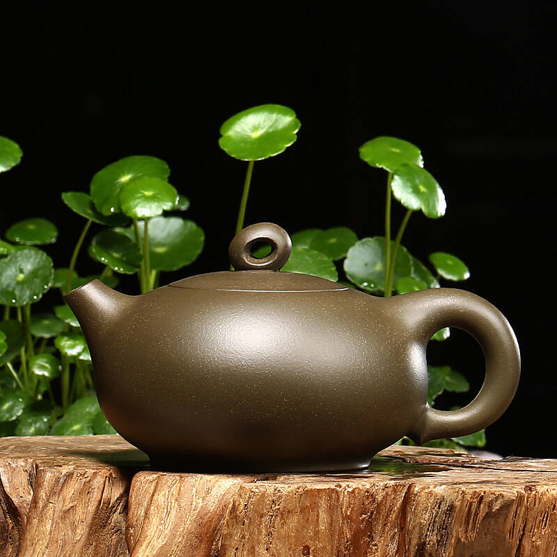 藏壶天下 宜兴紫砂壶 戴晨光全手工正品茶壶茶具 一厂绿泥 灵月