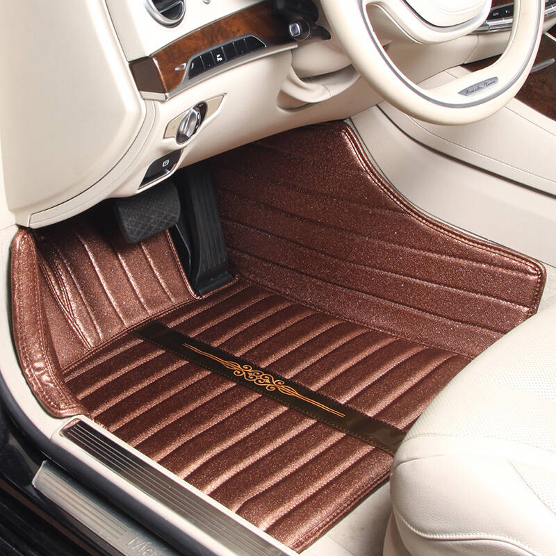 傲派 全包围皮革脚垫定做专车专用全覆盖汽车地垫 ja5112棕红 天籁