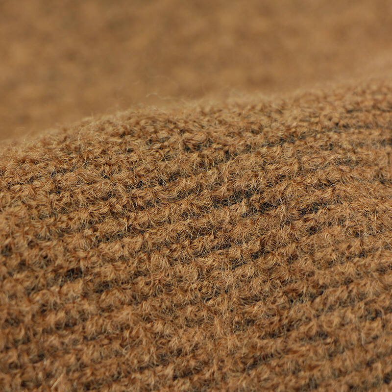 莉莉的 拼皮h型羊毛呢大衣 烟草棕xl ll215307008