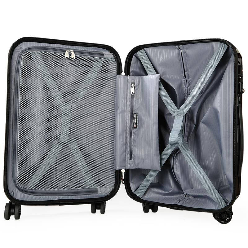 瑞士军刀威戈(wenger)拉杆箱 男女时尚休闲abs pc26寸万向轮 黑色 sax