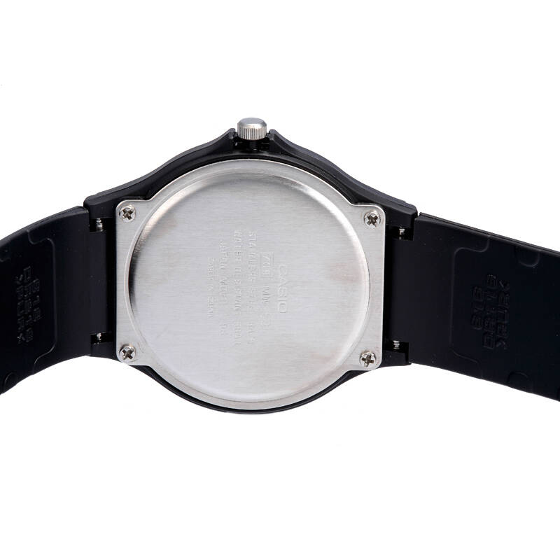 卡西欧casio)手表黑色表带石英中性表mw-59-1bv