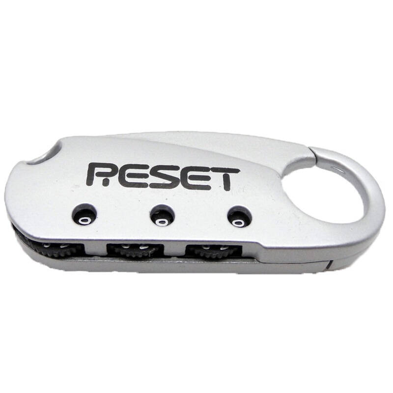 锐赛特(reset)rst-039 银色黑白轮可重置密码背包锁扣