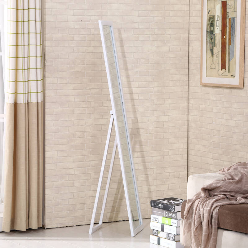 金盛园镜子穿衣镜折叠穿衣镜 落地式穿衣镜试衣镜全身镜jsy-ds05 白色