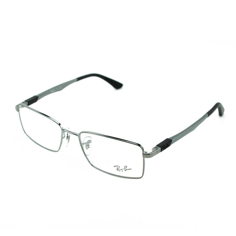 镜架近视眼镜 框板材金属 男款眼镜女潮复古全框眼镜架rb6275 灰色